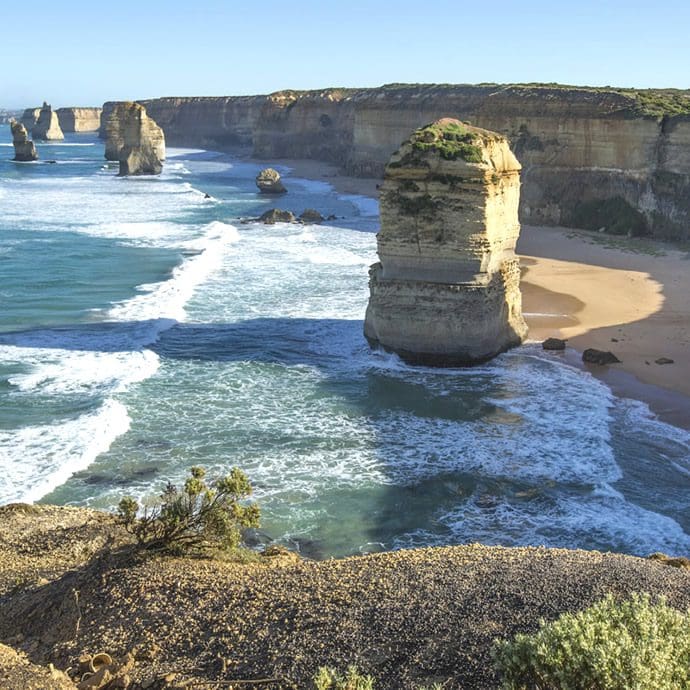 Twelve Apostles, Great Ocean Road - Tourism Australia Aerial view of Sooneck Castle surrounded by the Bingen Forest with a view of the Rhine - Rheintouristik Tal der Loreley/Mahlow Media
