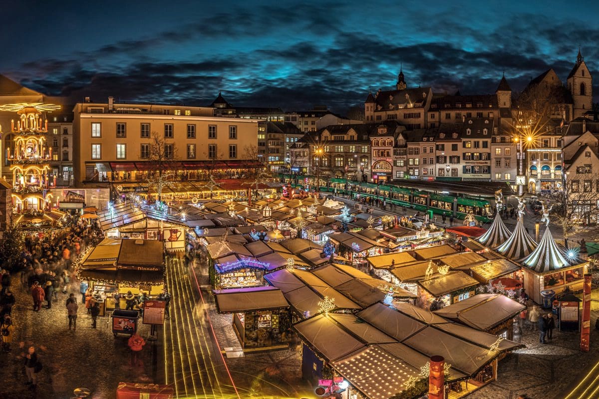 Christmas market on Barfuesserplatz, Basel - Switzerland Tourism/Jan Geerk