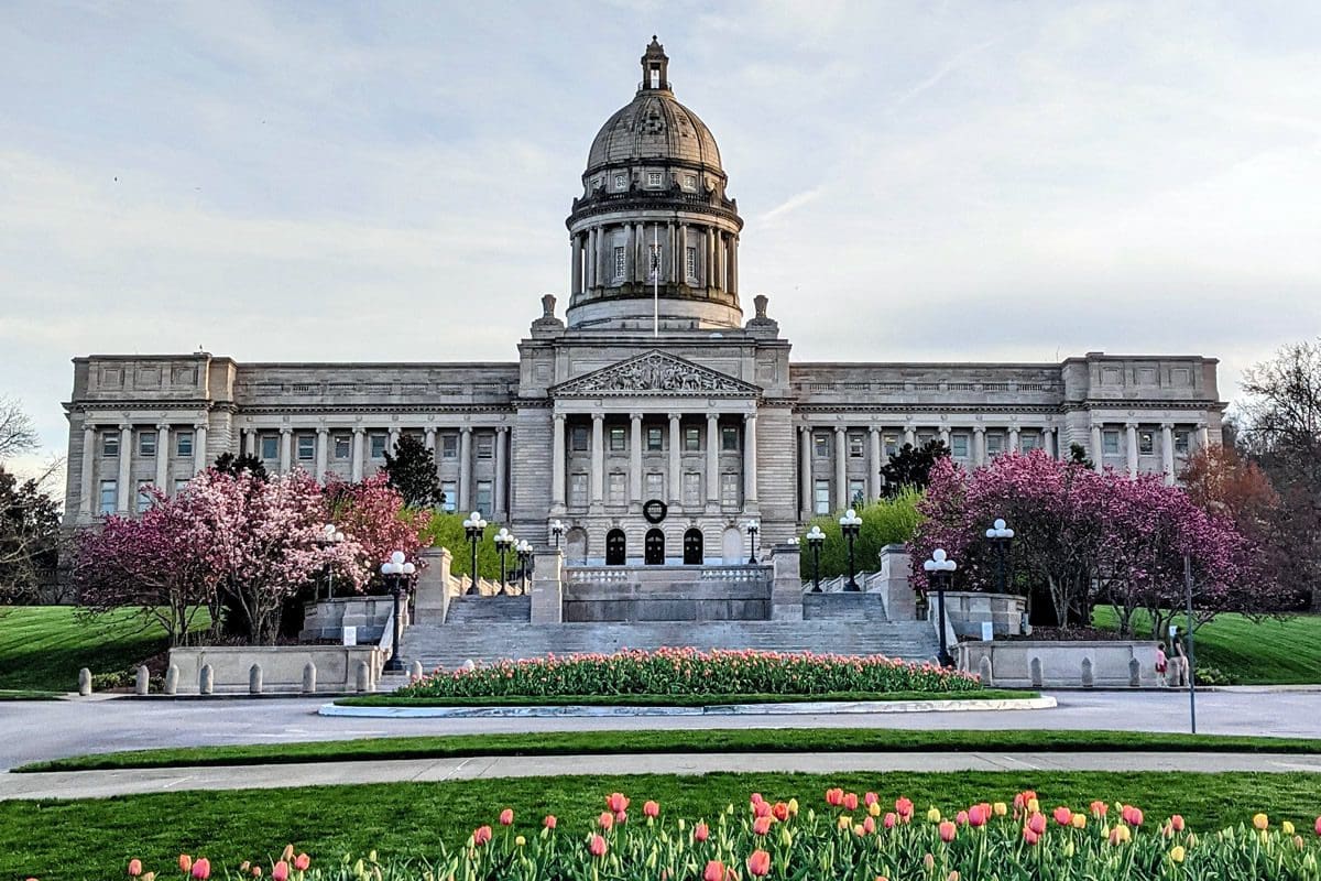 Kentucky Capitol Building in spring, Frankfort - Kentucky Tourism