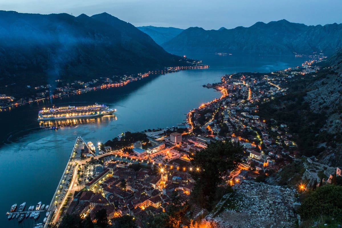 NCL cruise ship sailing in Kotor - NTO Montenegro