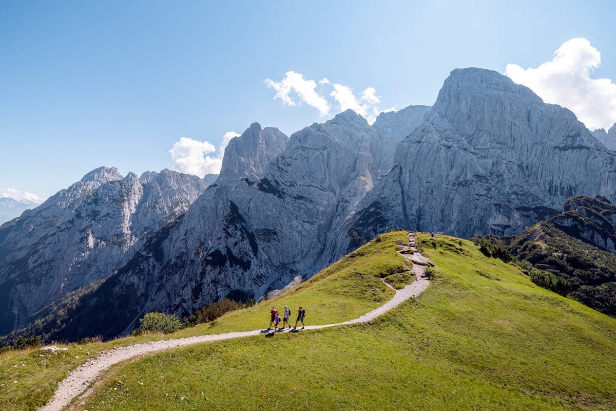 Fantastic view of the Wilder Kaiser mountain range in the region of St. Johann, Tyrol - Mathäus Gartner