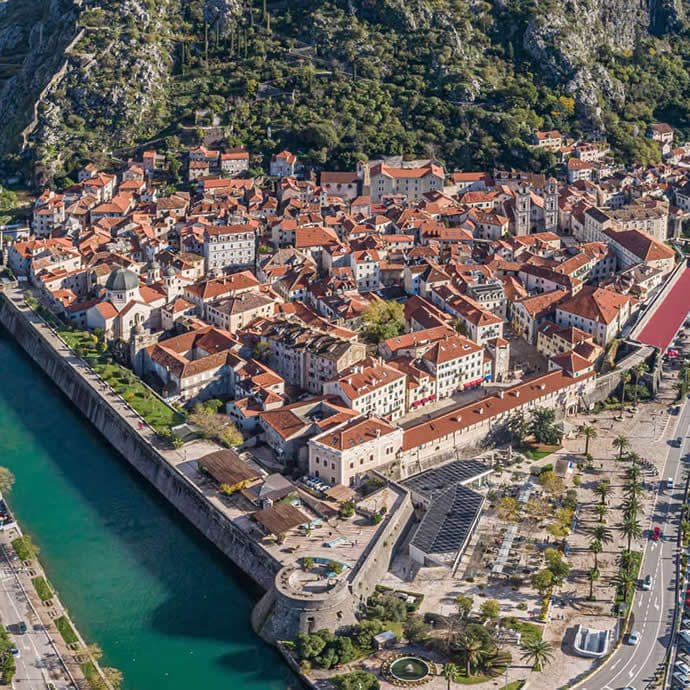 Aerial view of Kotor - NTO Montenegro