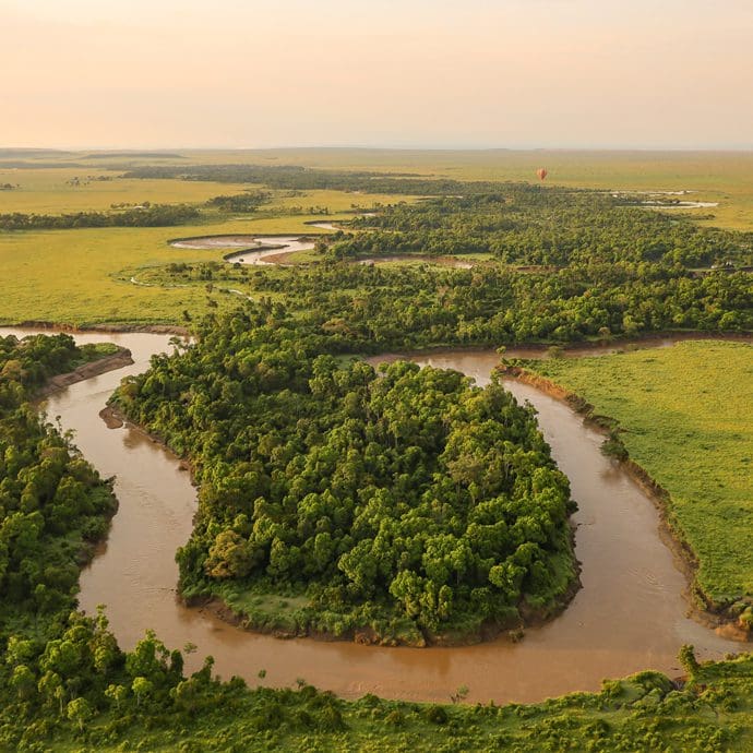 Aerial view, Serengeti, Kenya