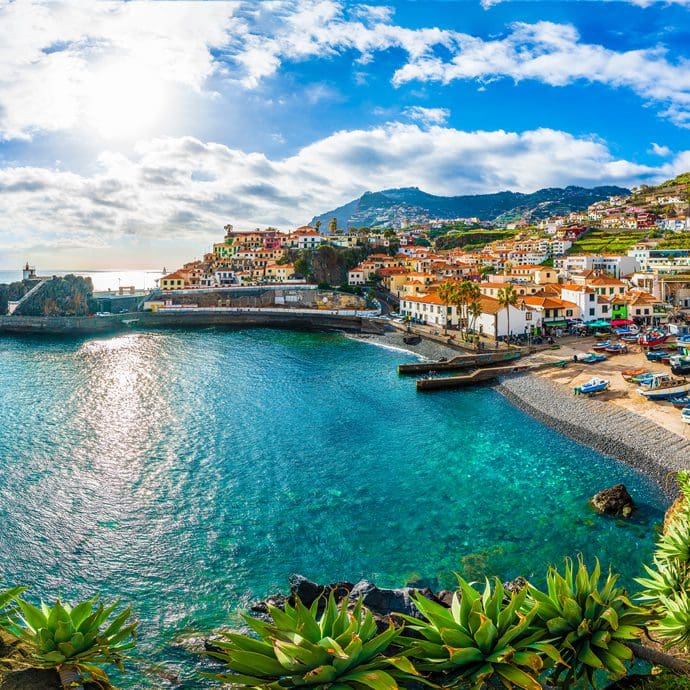 Camara de Lobos harbour and fishing village, Madeira Camara de Lobos harbour and fishing village, Madeira