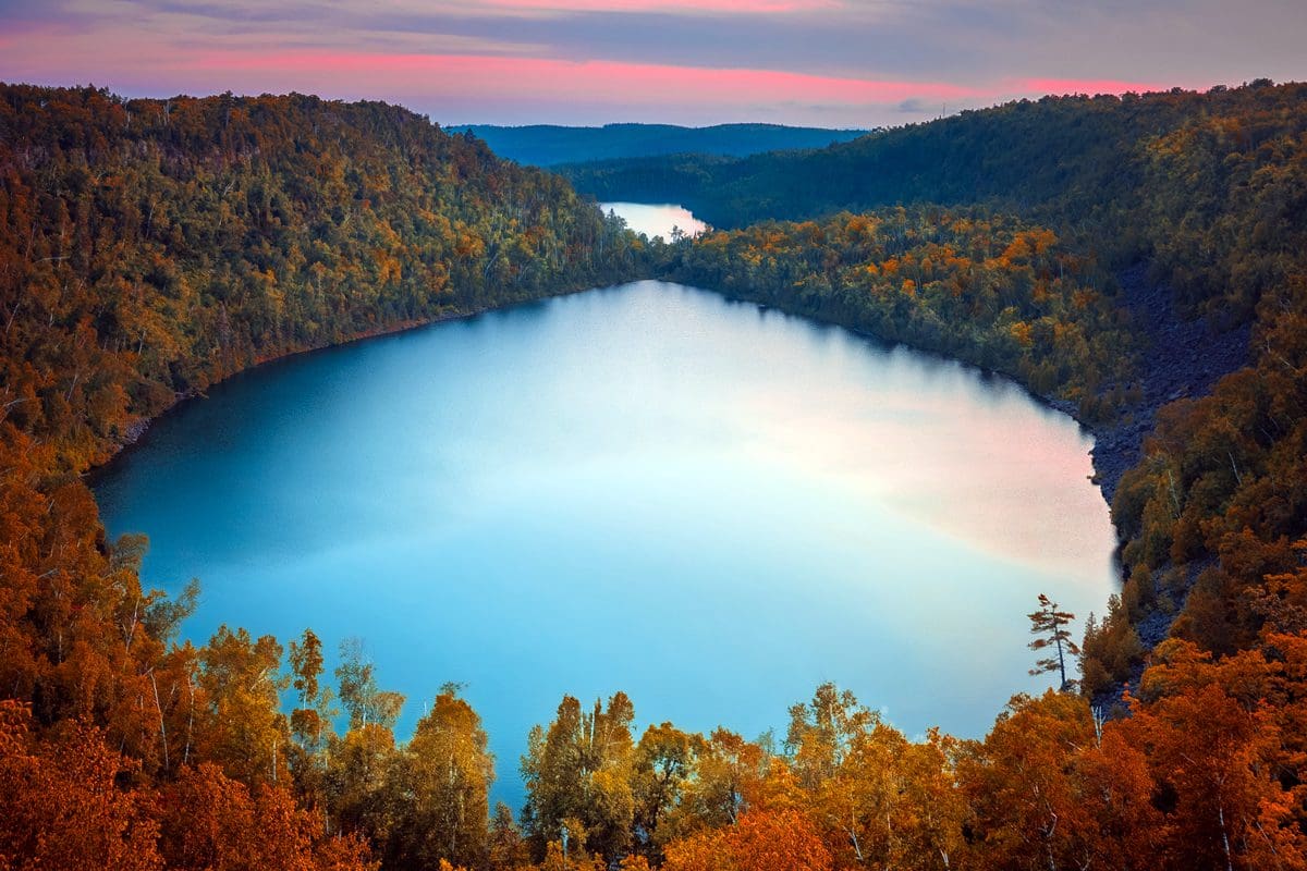 Bean and Bear lakes in the fall - Explore Minnesota