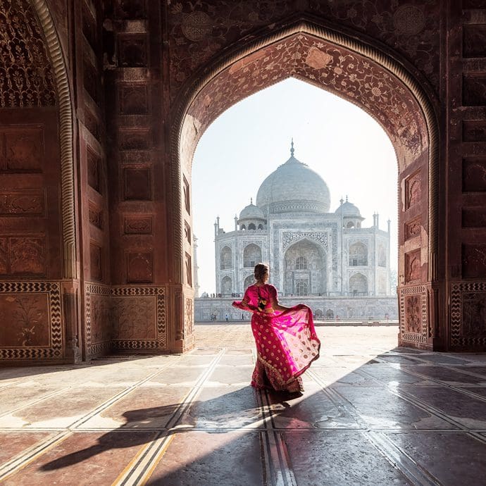 Lady at the Taj Mahal, India