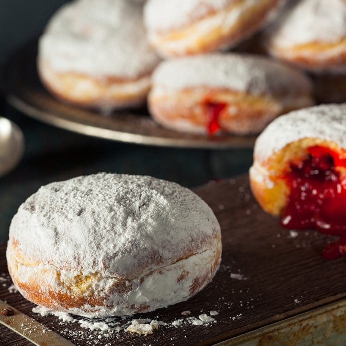 Paczki Polish cherry-filled donuts 