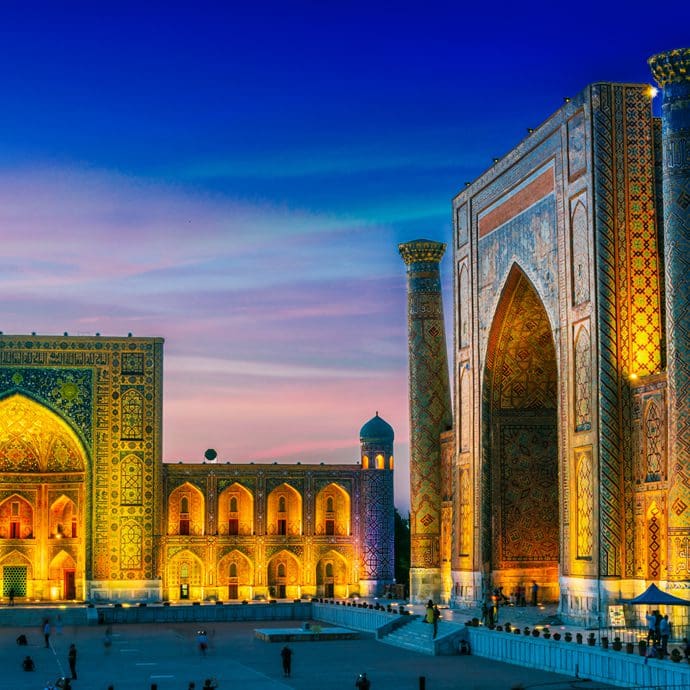 Public square in Samarkand, Uzbekistan