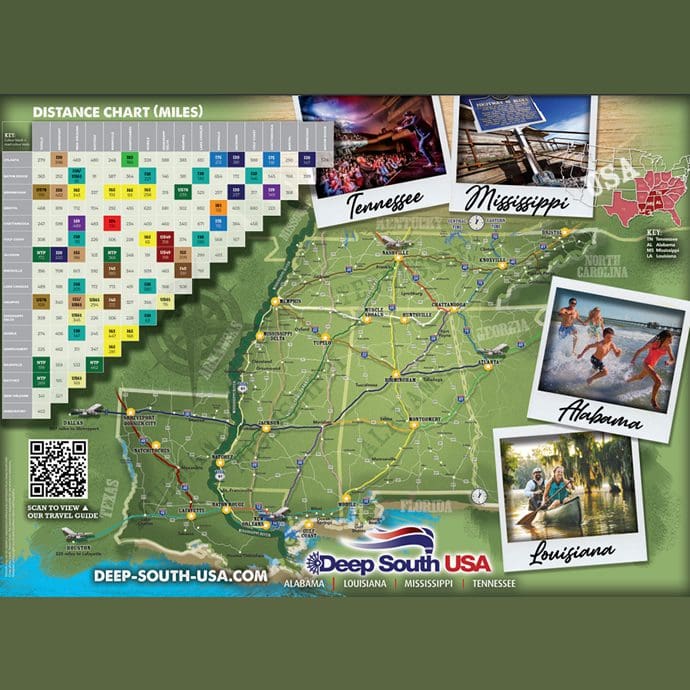 Deep South USA route planner Deep South USA route planner