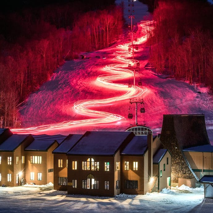 Gore Mountain torch light parade and fireworks, North Creek - ILoveNY