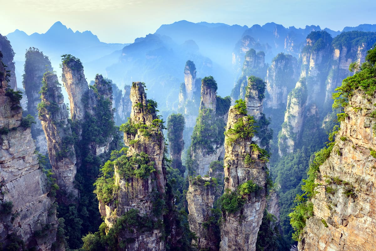 Zhangjiajie landscape, Wulingyuan scenic and historic interest area, China