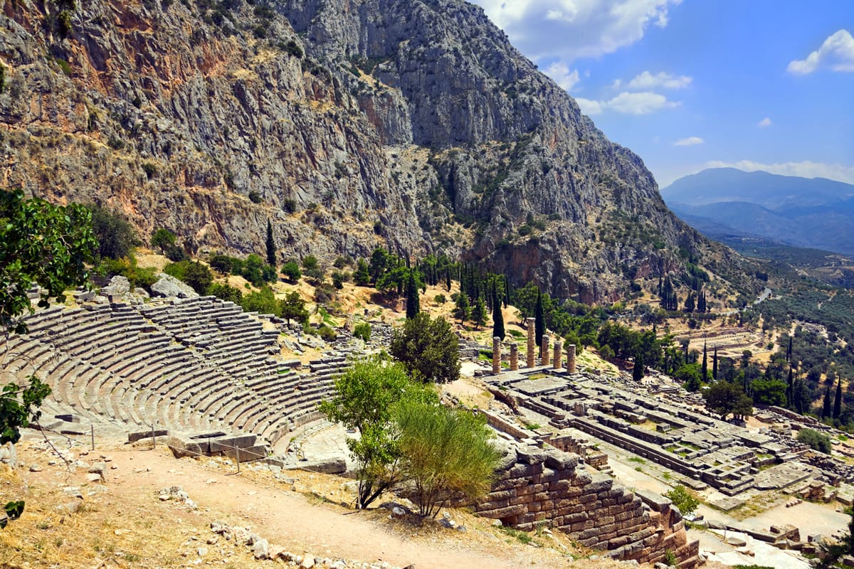 Ancient ruins of Delphi, Greece