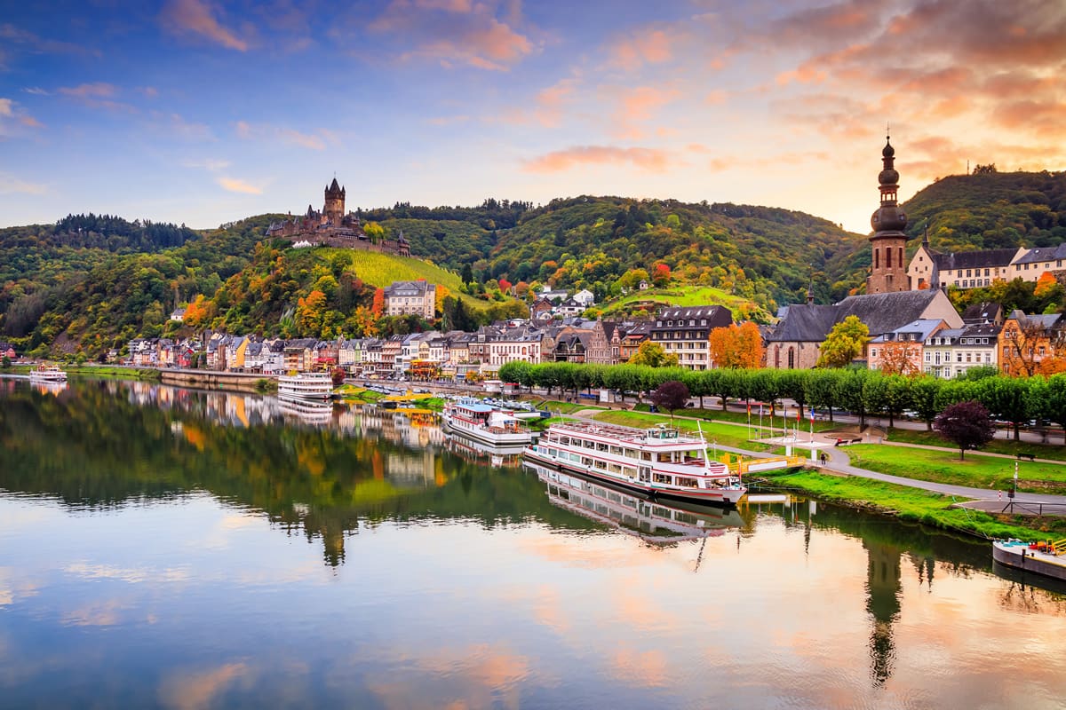 Cochem old town and castle on the Moselle River, Germany
