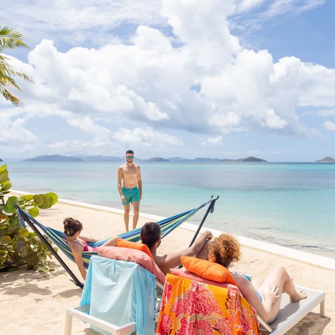 Family on the beach - BVI Tourism Family on the beach - BVI Tourism