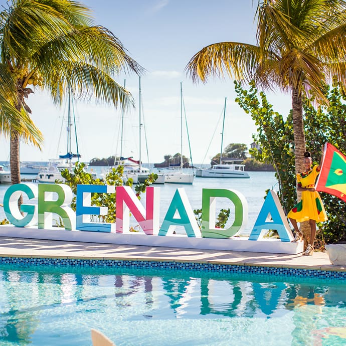 Grenada sign and flag - Pure Grenada Grenada sign and flag - Pure Grenada