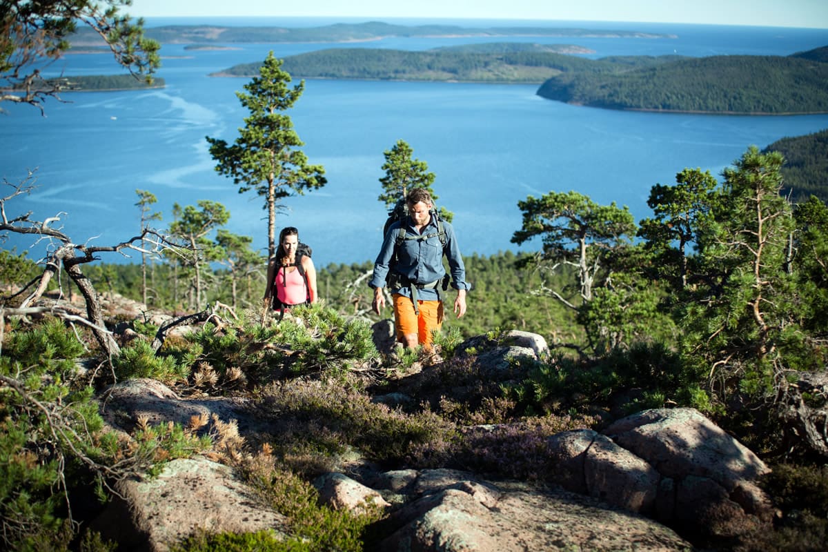 High Coast Hike - Sweden's second largest hike. The High Coast in the Ångermanland province of north eastern Sweden, is a UNESCO World Heritage site known for its unique and highly scenic land and seascape - imagebank.sweden.se/Friluftsbyn Höga Kusten