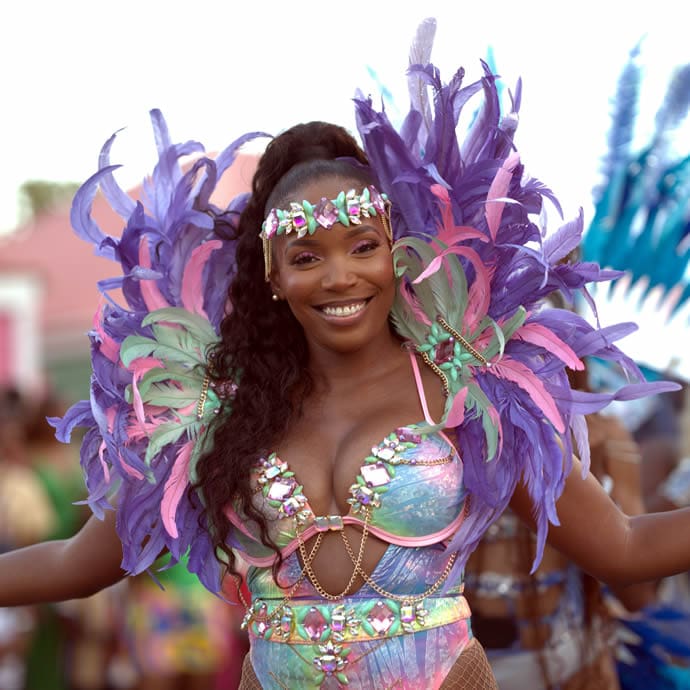 Lady in glorious festival dress - BVI Tourism Lady in glorious festival dress - BVI Tourism