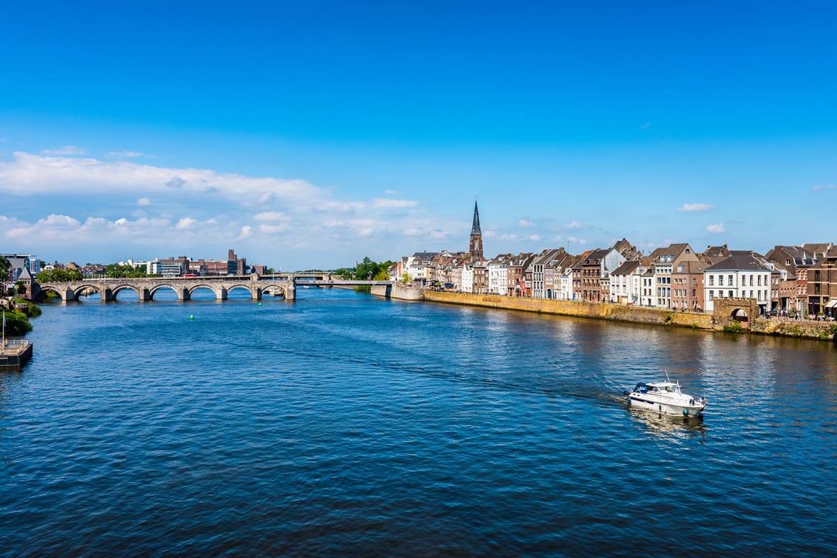 Maastricht on the Maas River, Netherlands