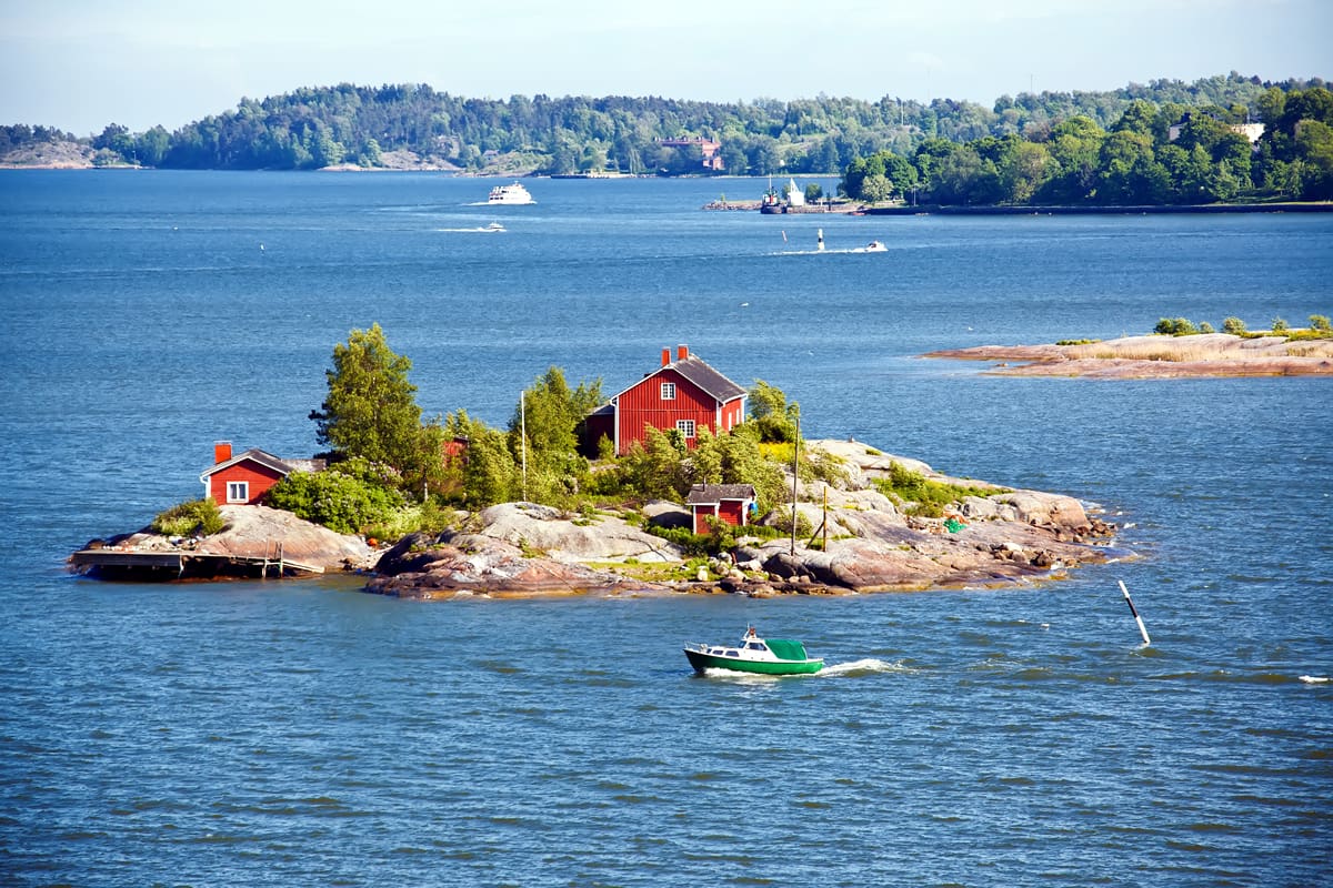 House on an island in Finland's Baltic Sea