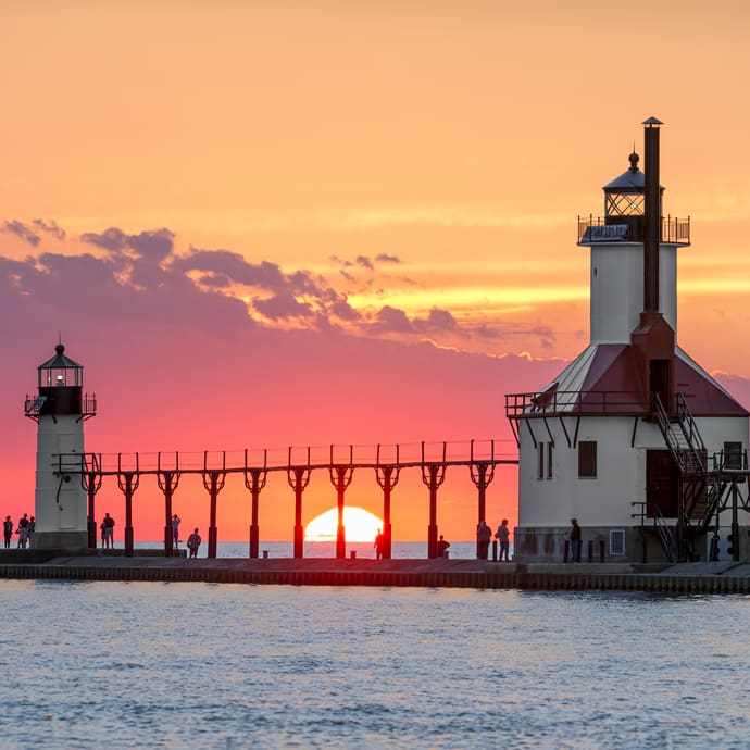 Lighthouses at St. Joseph - Pure Michigan/Kenneth Keifer Lighthouses at St. Joseph - Pure Michigan/Kenneth Keifer