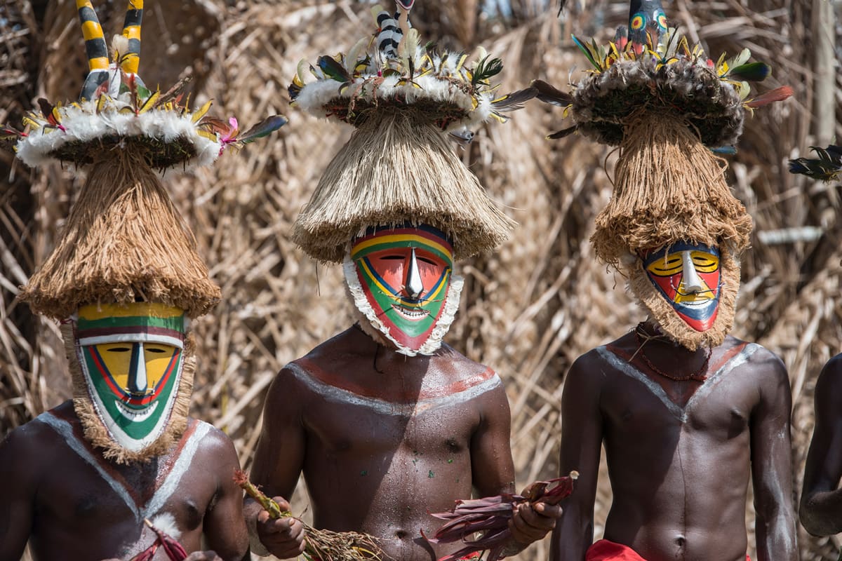 Papua New Guinea cultural face mask festival, Rabaul