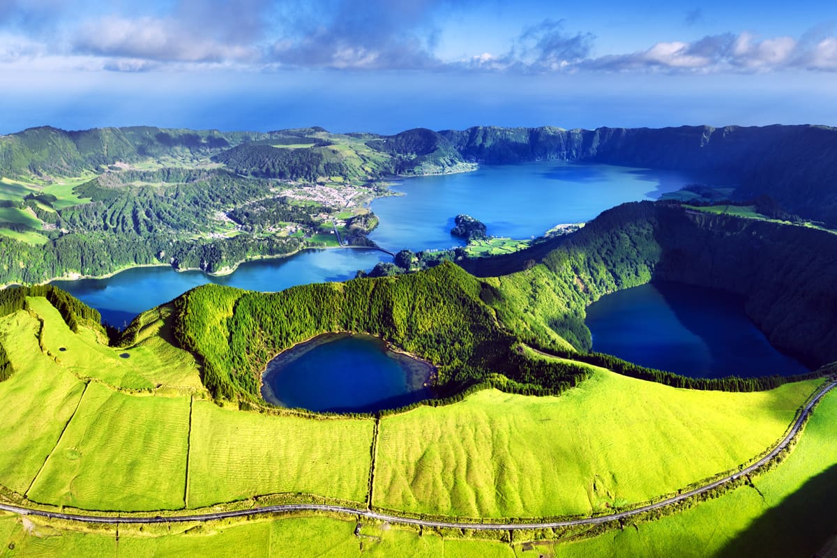Sete Cidades volcanic lake, Azores