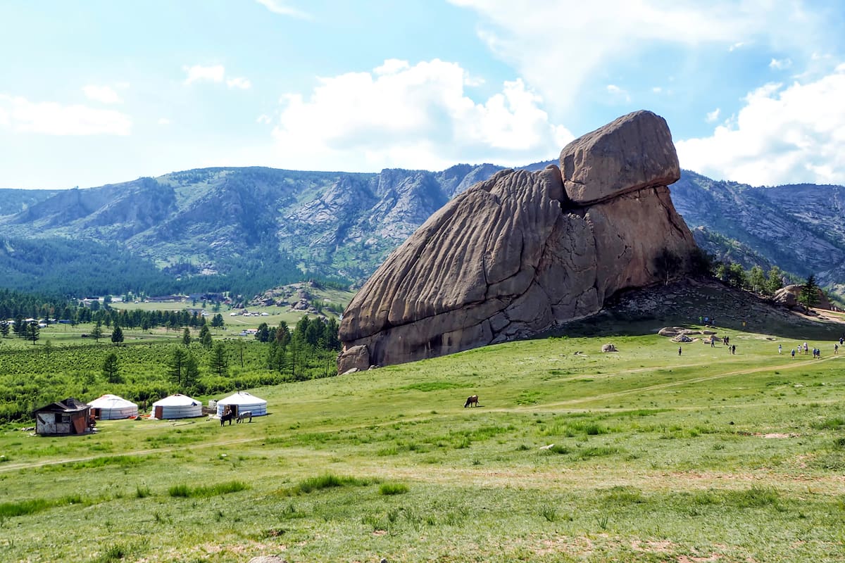 Turtle Rock in Gorkhi Terelj National Park, Mongolia