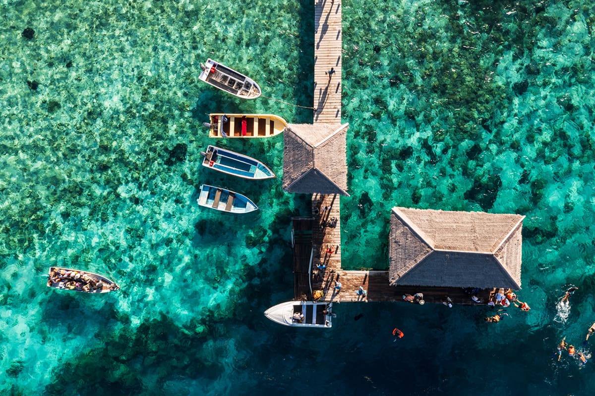 Kanawa Island jetty, Komodo, Indonesia