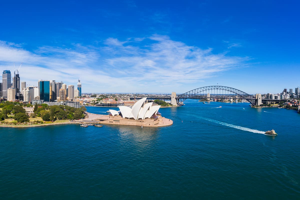Sydney Harbour drone view