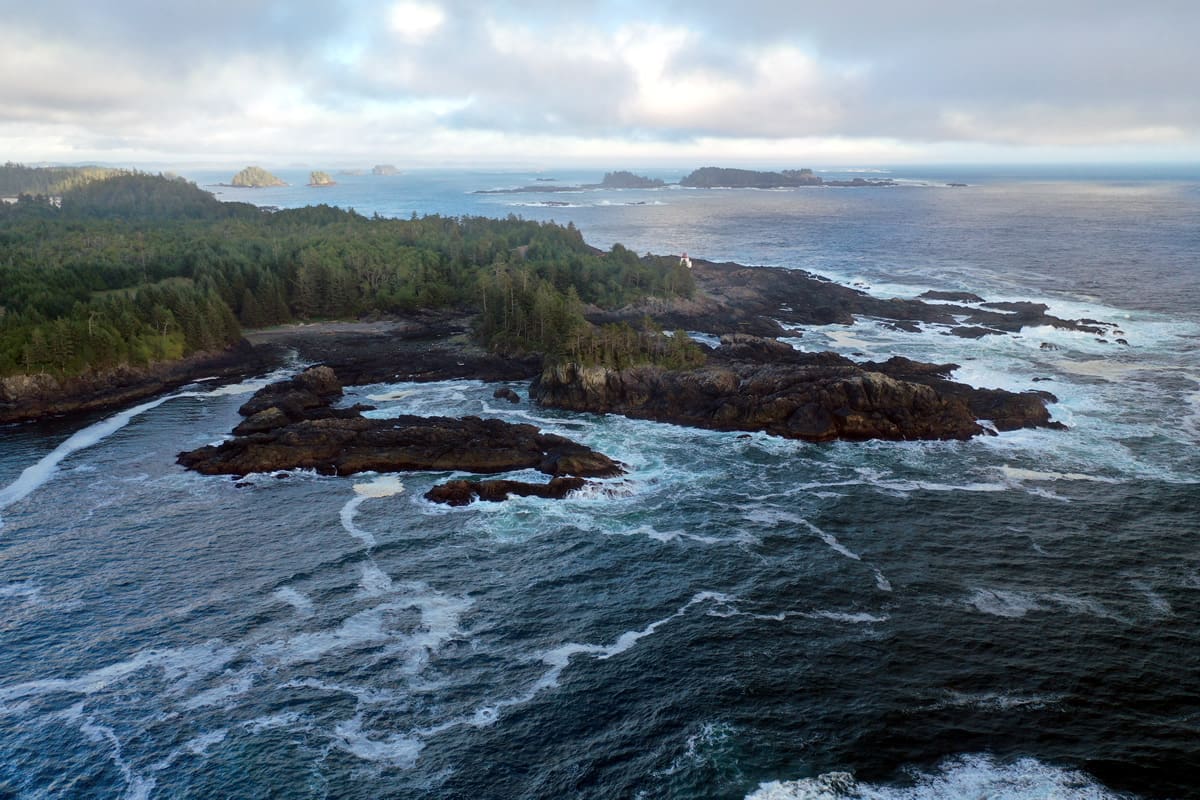 Ucluelet drone view, Vancouver Island - Destination BC/Peter O'Hara