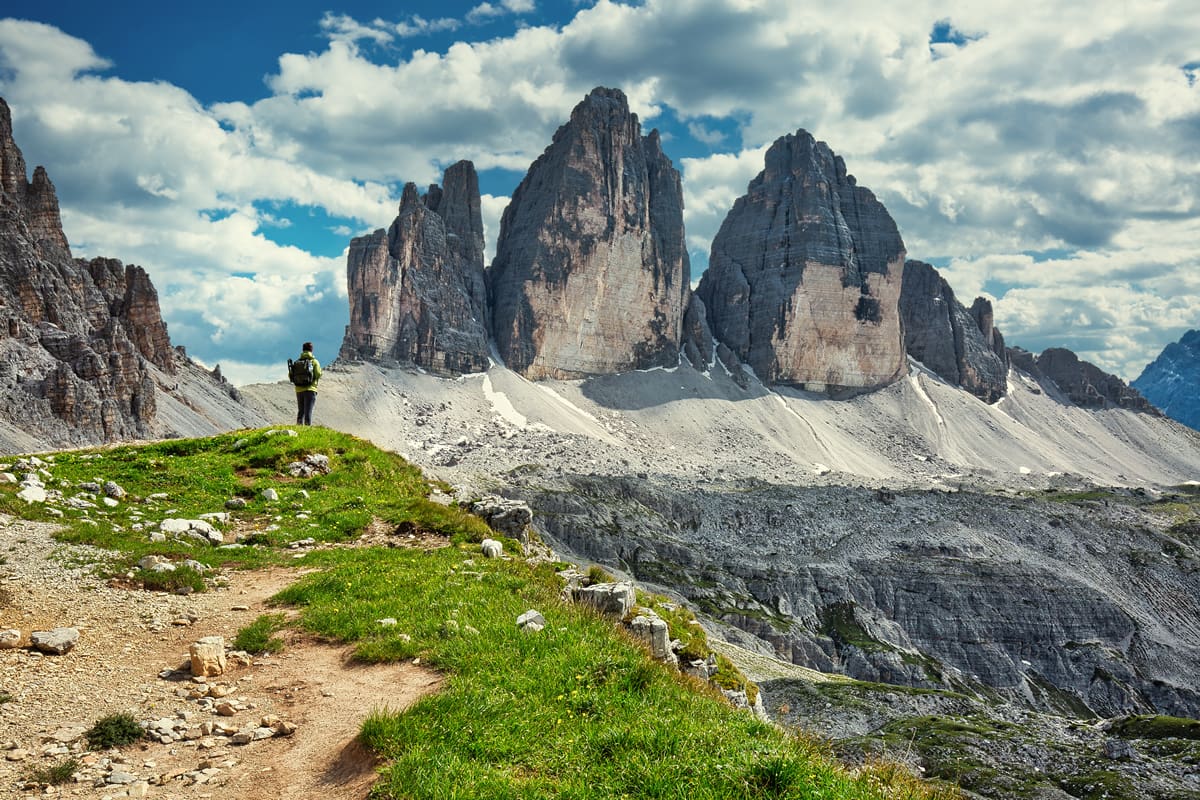 Tre Cime di Lavaredo National Park, in the Dolomites of Italy