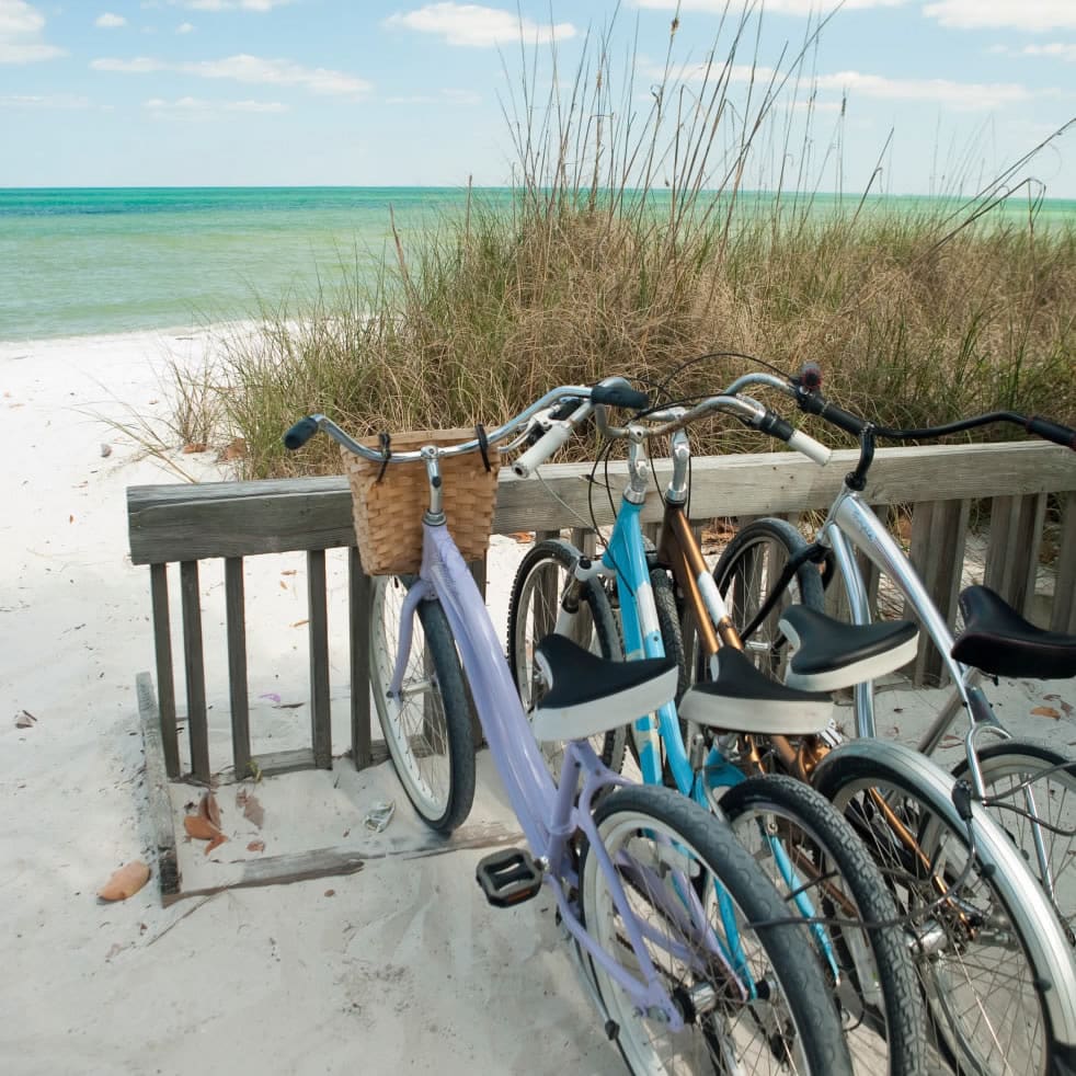 Anna Maria Island bikes on the beach - Bradenton Area Visitors Bureau Anna Maria Island bikes on the beach - Bradenton Area Visitors Bureau