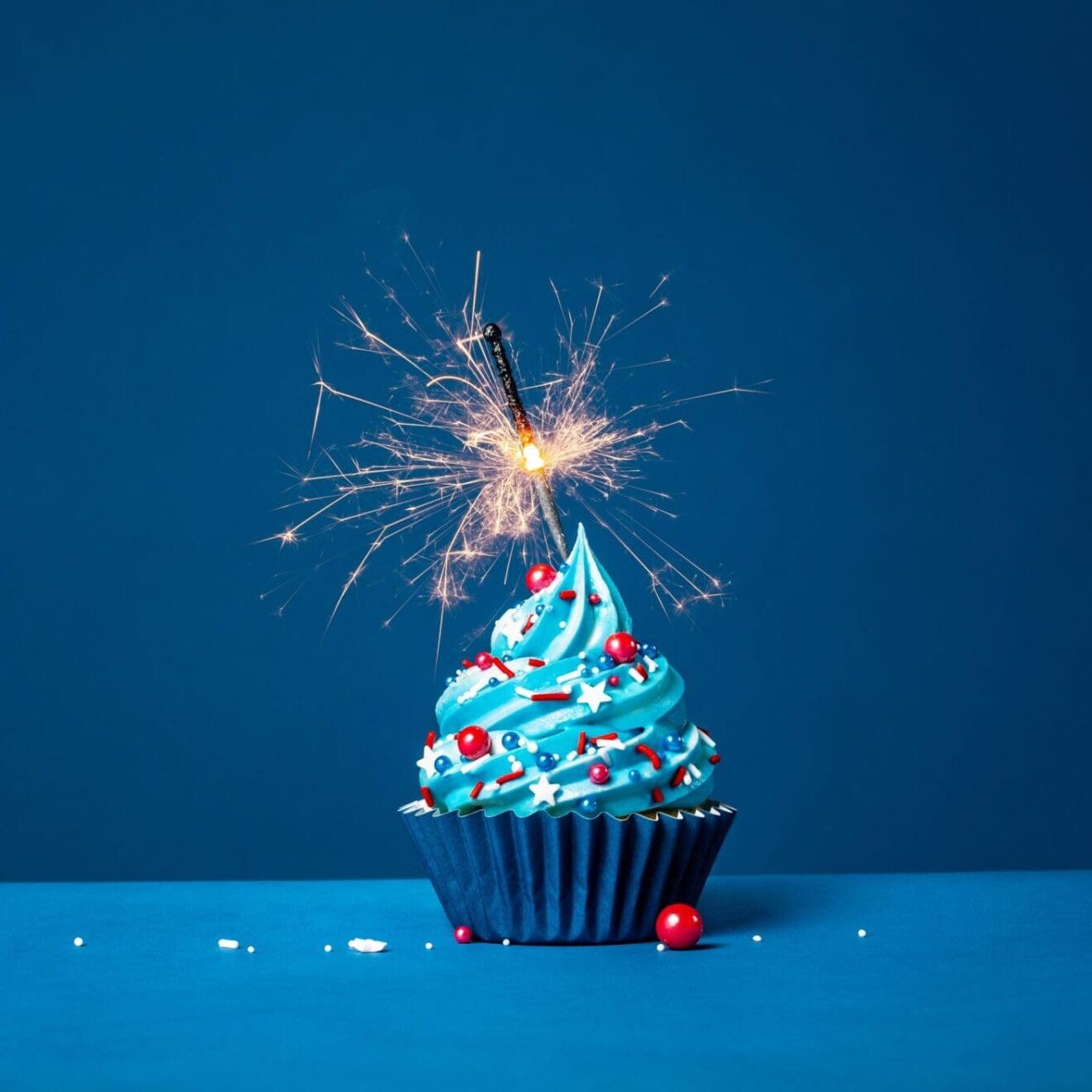 Blue,Cupcake,With,Red,And,White,Sprinkles,And,Lit,Sparkler Wine tasting – Catalan Tourist Board