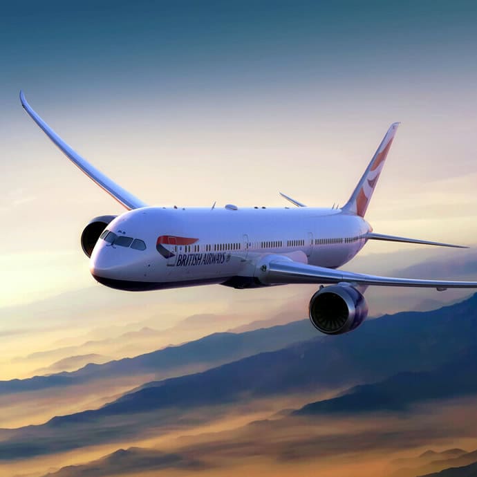 Boeing 787-10 Dreamliner in flight - British Airways (editorial only) Boeing 787-10 Dreamliner in flight - British Airways (editorial only)