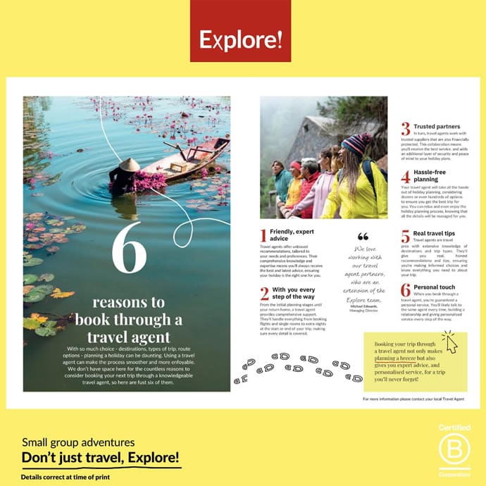 Explore 6 reasons to book with Explore