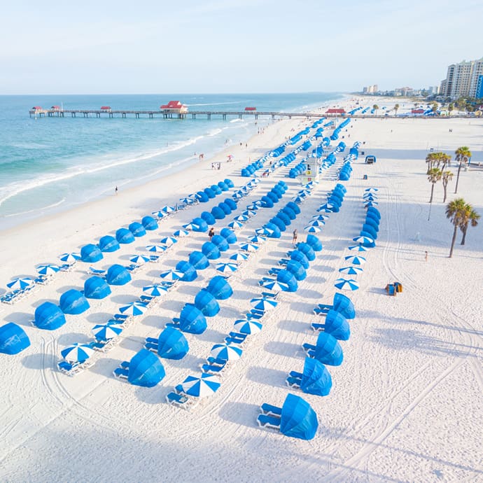 Drone view, Clearwater Beach – Visit St. Pete-Clearwater