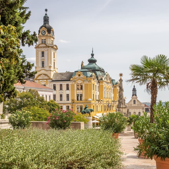 Széchenyi Square in Pécs ,Hungary